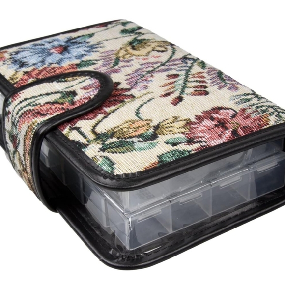 Smart Essentials Floral 14-Day Pill & Vitamin Organizer - 7.5" L, 5" W, 2.25" H - Picture 5 of 5